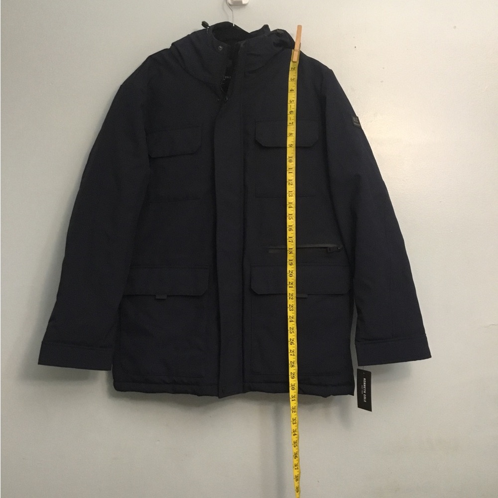 Kenneth Cole Men's Dark Navy Hooded Field Coat